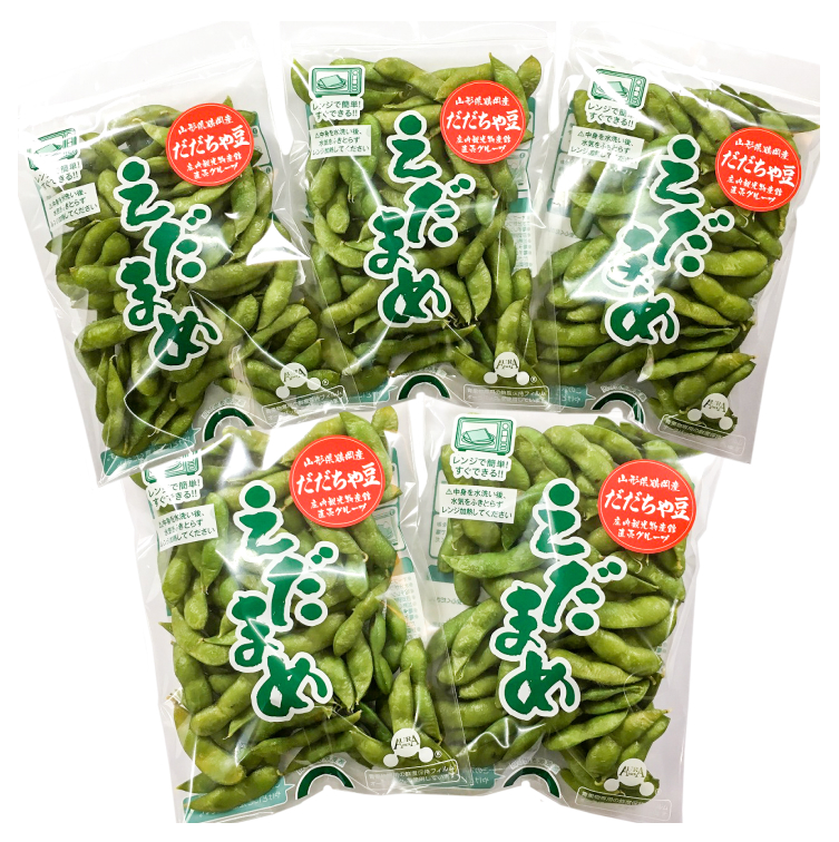 だだちゃ豆簡単調理レンジパック付セット 180g×5袋