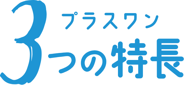 プラスワン3つの特徴