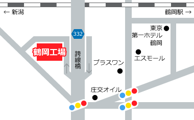 鶴岡工場略図